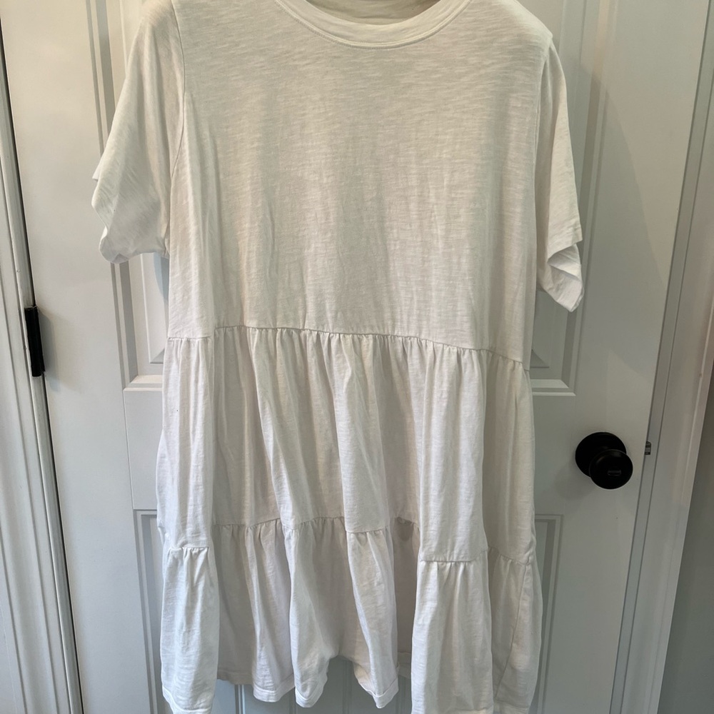 Old Navy casual tier dress with Lee denim jacket - Picture 3 of 5